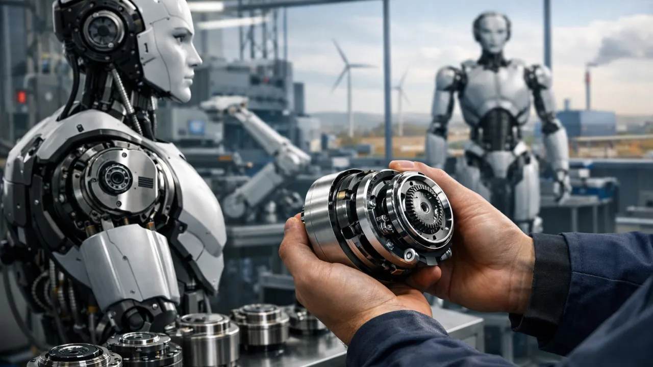 Nahaufnahme eines Schaeffler-Gelenkmoduls für humanoide Roboter