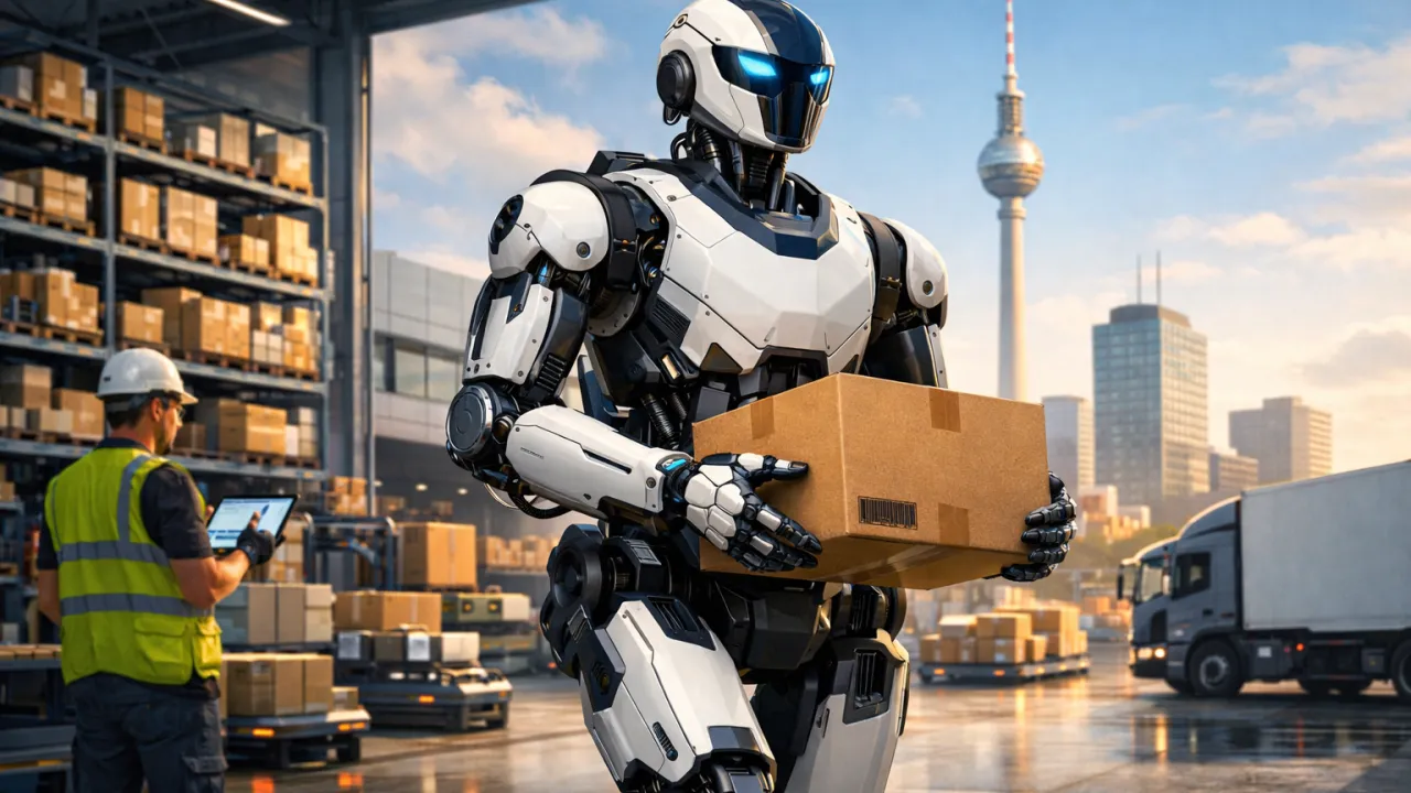 Humanoider Roboter Calvin von Wandercraft im Einsatz in der Logistik